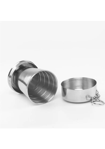 75ML Tümü Paslanmaz Çelik Katlanır Geri Çekilebilir Bardak Katlanır Bardak Blackjack Kupası Seyahat Açık Katlanabilir Bardak 75ML (Yurt Dışından) fiyatları