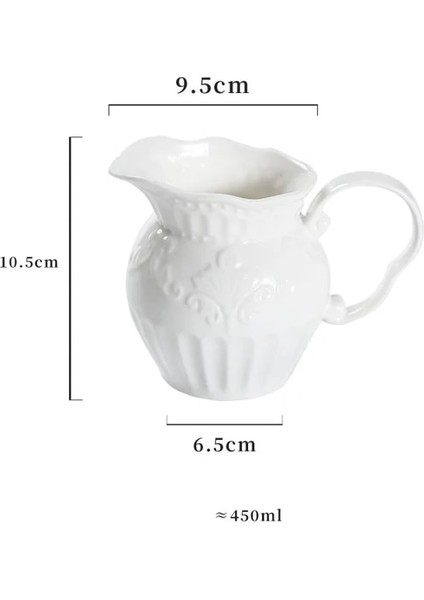 Rokoko Süt Sürahisi Retro Barok Ingiliz Kraliyet Ailesi Süt Sürahileri Rokoko Sanatı Kabartma Kemik Çini Coffeeware Şekerlik Kavanoz Kreması Sürahi Kahve Araçları (Yurt Dışından)