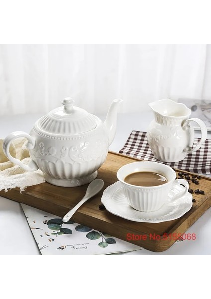 Rokoko Süt Sürahisi Retro Barok Ingiliz Kraliyet Ailesi Süt Sürahileri Rokoko Sanatı Kabartma Kemik Çini Coffeeware Şekerlik Kavanoz Kreması Sürahi Kahve Araçları (Yurt Dışından) modelleri