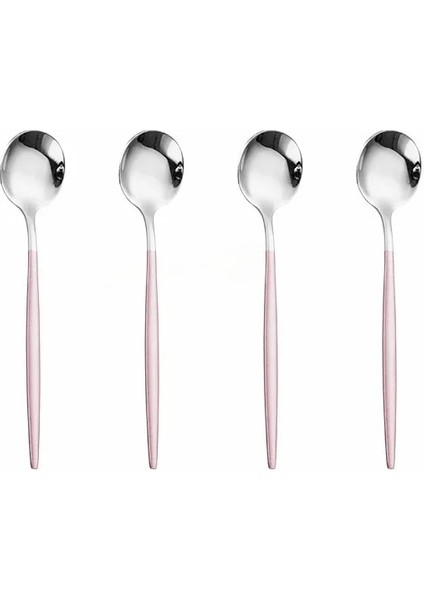 Gümüş 4 Adet 4 Adet Siyah Çatal Bıçak Kaşık Seti Paslanmaz Çelik Komple Altın Çay Kaşığı Lüks Yemek Takımı Seti Mutfak Sofra Takımı Gümüş Sofra Seti (Yurt Dışından) modelleri
