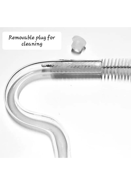 01 Flüt Stili Saman Yeniden Kullanılabilir Içecek Bardağı Pipetleri Flüt Stili ile 2 Adet Cam Pipet Saman Fırçası ile Dudak Çizgilerini Ortadan Kaldırın (Yurt Dışından)