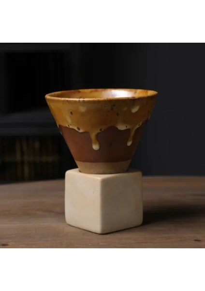 M Ev Yeni Çömlek Kupa Yaratıcı Retro Seramik Kahve Fincanı Kaba Çömlek Çay Bardağı Japon Latte Çekme Çiçek Porselen Bardak (Yurt Dışından)