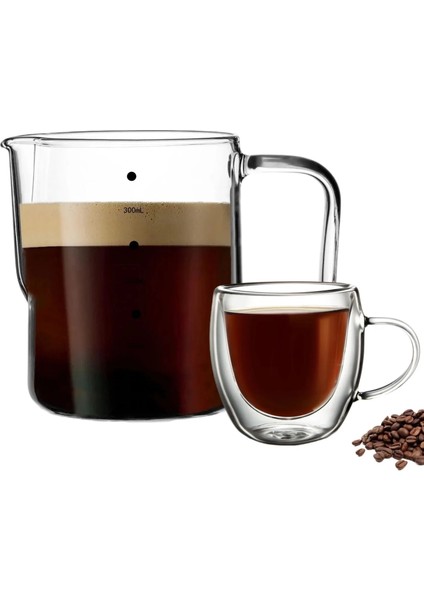 Yeşil 12OZ 350ML Yüksek Borosilikat Cam Süt Köpürtme Sürahisi, 20OZ/600ML Espresso Kahve Barista Latte Cappuccino Süt Krema Fincan Köpürtme Sürahisi (Yurt Dışından) fırsatları