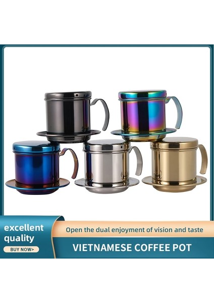 Siyah Parlak Vietnam Tarzı Kahve Filtresi Kupa Bardak Sürahi Paslanmaz Çelik Metal Damla Kahve Fincan Filtre Makinesi Süzgeç Serin Mükemmel Coffeeware (Yurt Dışından) fiyatları