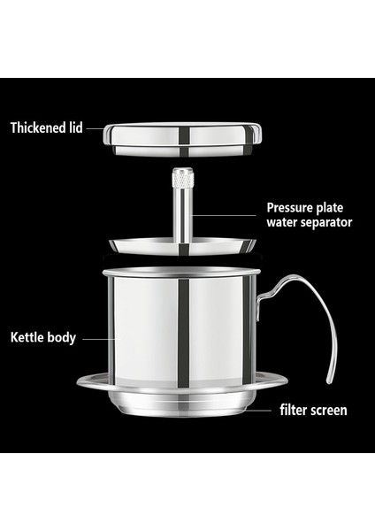 Siyah Parlak Vietnam Tarzı Kahve Filtresi Kupa Bardak Sürahi Paslanmaz Çelik Metal Damla Kahve Fincan Filtre Makinesi Süzgeç Serin Mükemmel Coffeeware (Yurt Dışından) indirimleri