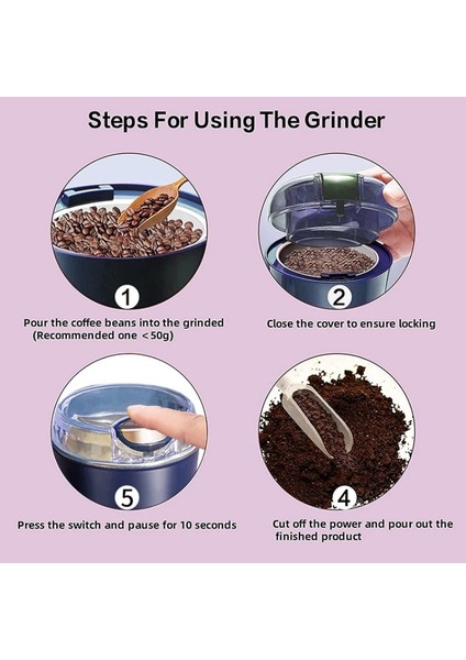 Mavi 220 V Ab Tak 100 ml Elektrikli Kahve Çekirdeği Taşlama Makinesi Paslanmaz Çelik Bıçaklar Küçük Tahıl Otlar Baharat Öğütücü Değirmen El Yapımı Mutfak Aracı (Yurt Dışından) indirimleri