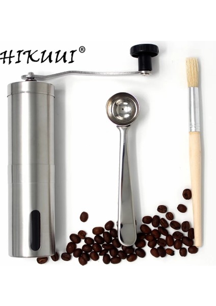 Combination2 Hıkuuı 1 Takım Manuel Kahve Değirmeni + Saç Fırçası + Ölçme Kaşığı, Mutfak Alet Takımı Mini Taşınabilir Yıkanabilir Manuel Kahve Öğütücü (Yurt Dışından) fiyatları
