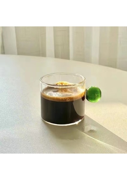 Yeşil Japon Mini Cam Süt Fincanı Ahşap Saplı Süt Köpürtme Sürahileri Kahve Şeker Süt Tenceresi Sivri Ağız Mutfak Kahve Malzemeleri (Yurt Dışından)