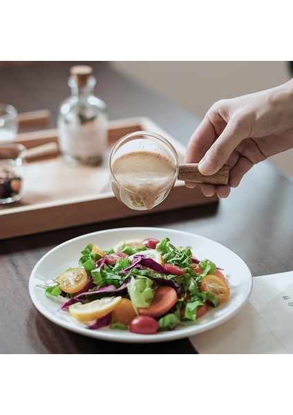 Yeşil Japon Mini Cam Süt Fincanı Ahşap Saplı Süt Köpürtme Sürahileri Kahve Şeker Süt Tenceresi Sivri Ağız Mutfak Kahve Malzemeleri (Yurt Dışından) indirimleri