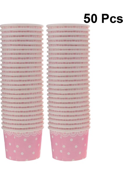 Sadece Lid5 8.5CM50PCS 50 Adet Kağıt Bardaklar Doğum Günü Partisi Şekeri Tatlı Kapaklı Bardak Yüksek Kaliteli Karikatür 200 ml Küçük Yuvarlak Tek Kullanımlık Dondurma Kase (Yurt Dışından)