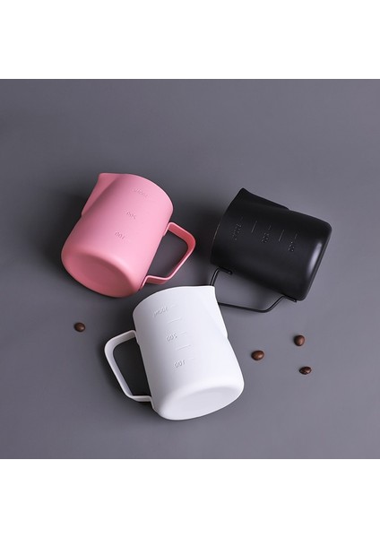 600 Ml-Beyaz 350/600 ml Yapışmaz Kaplama Köpürtme Sürahi Süt Bardağı Ölçekli, Espresso Kahve Barista Zanaat Latte Cappuccino Krem Köpük Sürahi (Yurt Dışından) fiyatları