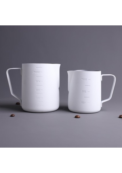 600 Ml-Beyaz 350/600 ml Yapışmaz Kaplama Köpürtme Sürahi Süt Bardağı Ölçekli, Espresso Kahve Barista Zanaat Latte Cappuccino Krem Köpük Sürahi (Yurt Dışından) indirimleri