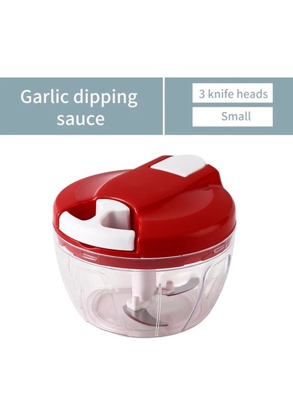 520ML-KIRMIZI Beyaz El Çekme Kıyma Makinesi Çoklu Sebze Doğrayıcı Ev Sarımsak Ezici Kullanımı Kolay Kıyma Baharatlar Fındık Buz Kesici Mutfak Aletleri (Yurt Dışından)
