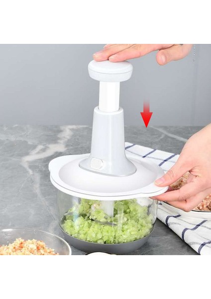 1.5l Rastgele Renk Manuel Sebze Kıyma Pres Tipi Ev Sarımsak Et Kesici Öğütücüler Çırpma Karıştırıcı Mutfak Gıda Parçalayıcı Mini Mutfak Robotu (Yurt Dışından)