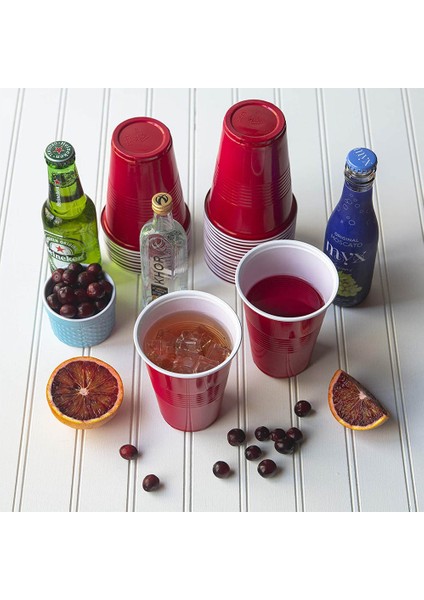Kırmızı 50 Adet 50 Adet Tek Kullanımlık Bardaklar Kırmızı Mavi Sarı Yeşil ve Sofra Malzemeleri Siyah 16 Oz Plastik Bardak Düğün Doğum Günü Partisi Mutfak Aracı (Yurt Dışından)
