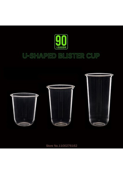 C 50 Adet 50 Adet/paket 360/500/700 ml U Şekilli Kabarcık Çay Bardağı Yumuşak Plastik Bardak Tatlı Dondurma Fincan Tek Kullanımlık Bardaklar Özelleştirme Kabul (Yurt Dışından) indirimleri
