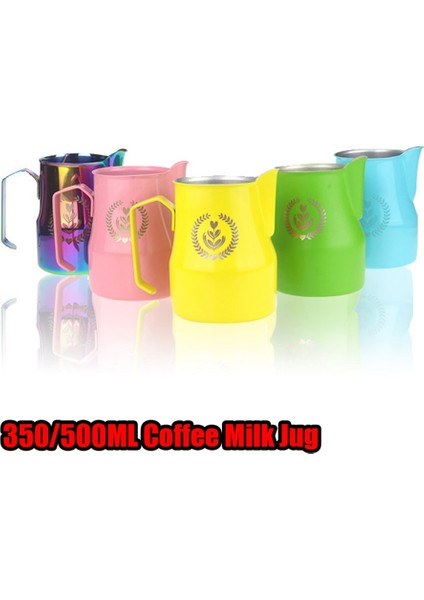Mavi (Logo) 350ML 350/500ML Köpürtme Kahve Süt Sürahisi Paslanmaz Çelik Çekme Çiçek Fincan Kahve Süt Köpürtücü Latte Sanat Süt Köpürtme Aracı Coffeware (Yurt Dışından) fiyatları