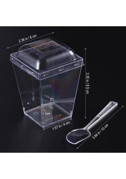 B Yuvarlak Bardak Tatlı Bardakları Parfe Mini Şeffaf Şeffaf Puding Plastik Mousse Küçük Servis Kaseleri (Yurt Dışından) indirimleri