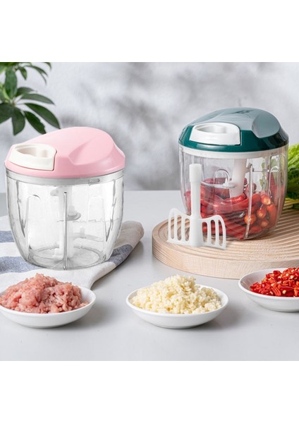 PINK-900ML 500/900ML Manuel Et Kıyma Sarımsak Kıyıcı Döndür Sarımsak Presi Kırıcı Sebze Soğan Kesici Mutfak Pişirme Aksesuarları (Yurt Dışından) modelleri