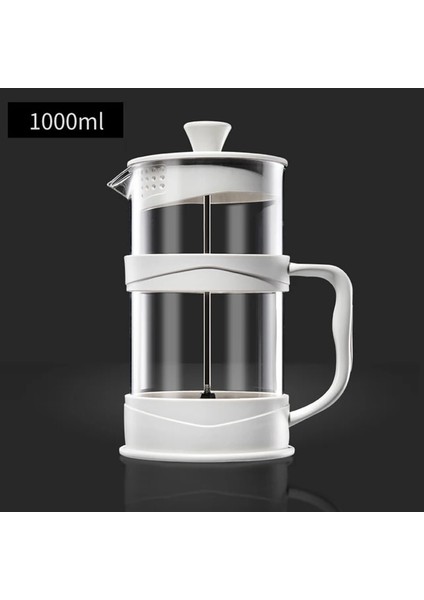 1000ML 1000ML Fransız Basın Kahve Makinesi Kalınlaşmış Cam 3 Seviyeli Paslanmaz Çelik Filtre Isıya Dayanıklı Cezve Barista Araçları Su Isıtıcısı (Yurt Dışından)
