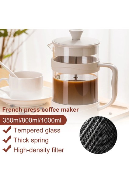 1000ML 1000ML Fransız Basın Kahve Makinesi Kalınlaşmış Cam 3 Seviyeli Paslanmaz Çelik Filtre Isıya Dayanıklı Cezve Barista Araçları Su Isıtıcısı (Yurt Dışından) modelleri