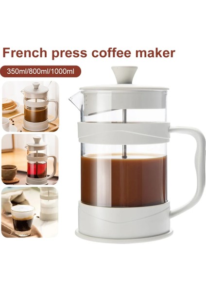 1000ML 1000ML Fransız Basın Kahve Makinesi Kalınlaşmış Cam 3 Seviyeli Paslanmaz Çelik Filtre Isıya Dayanıklı Cezve Barista Araçları Su Isıtıcısı (Yurt Dışından) fırsatları