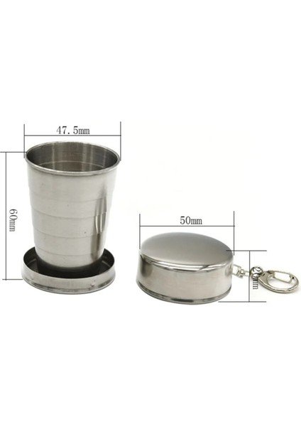 3 Adet 1/2/3/5 Adet Paslanmaz Çelik Katlanır Geri Çekilebilir Bardak Katlanabilir Çay Fincanları Cam Seyahat Dişli Teaware Anahtarlık ile Kamp Malzemeleri (Yurt Dışından)