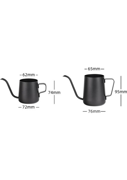 Simli 250 ml 250 350 ml Kontrol Çay Süt Yalıtım Kahve Su Isıtıcısı Su Isıtıcısı Emzik Tencere 304 Paslanmaz Çelik Deveboynu El Damla Kahve (Yurt Dışından)