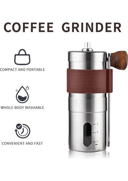 Siyah Mini Manuel Kahve Değirmeni Paslanmaz Çelik Taşınabilir El Çekirdek Tahıl Değirmeni Kahve Çekirdekleri Taşlama Makinesi Ev Mutfak Gereçleri (Yurt Dışından) fırsatları