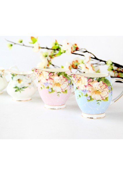 Pembe 300 ml Avrupa Tarzı Kahve Seti Kemik Çini Süt Sürahi Moda Ev Seramik Süt Kahve Çay Sürahisi Servis Bardağı (Yurt Dışından) fırsatları