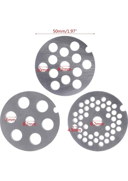 L Et Kıyma Makinesi Plakaları Merkez Deliği 8.2mm Paslanmaz Çelik Gıda Kıyma Makinesi Aksesuarları (Yurt Dışından) fiyatları