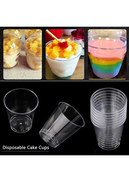 Kapaklı 10 Adet 50/90 ml Yuvarlak Şekilli Muffin Cupcake Kek Kalıbı Plastik Kek Kalıbı Pişirme Kalıpları Mutfak Pişirme Makinesi Dıy Kek Cam Içecekler Bardak (Yurt Dışından)