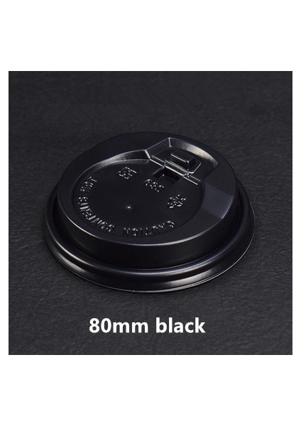 80MM Siyah 100 Adet 100 Adet/paket Siyah Tek Kullanımlık Kağıt Bardak Kahve Fincanı Soğuk Içme Bardağı Özelleştirme Kabul (Yurt Dışından)