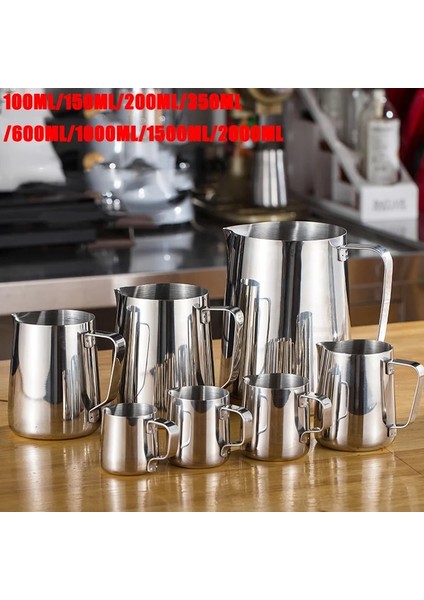 SICAKLIK-600 Paslanmaz Çelik Süt Köpürtme Sürahisi Espresso Kahve Barista Craft Latte Cappuccino Süt Krema Fincan Köpürtme Sürahi Sürahi (Yurt Dışından) fiyatları