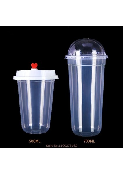 Saman 100 Adet 100 Adet/paket 500/700 ml Tek Kullanımlık Plastik Kabarcık Çay Bardağı U Şeklinde Tatlı Bardak Karikatür Plastik Kapak Özelleştirme Kabul (Yurt Dışından)