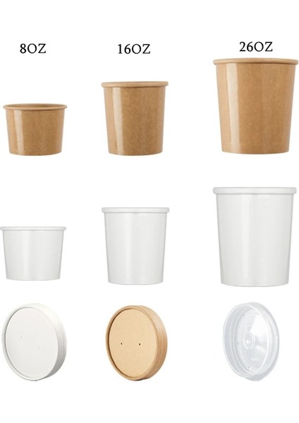 Plastik Kapak 8 Oz 16 Oz 50 Adet Tek Kullanımlık Kraft Kağıt Çorba Bardağı Yemek Hazırlama Kapları Gıda Ambalaj Kutusu Sıcak Içme Parti Malzemeleri Için Paketleme Kase (Yurt Dışından) fırsatları