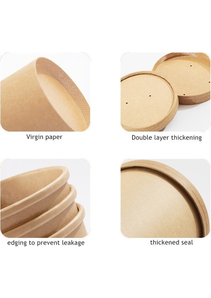 Plastik Kapak 8 Oz 16 Oz 50 Adet Tek Kullanımlık Kraft Kağıt Çorba Bardağı Yemek Hazırlama Kapları Gıda Ambalaj Kutusu Sıcak Içme Parti Malzemeleri Için Paketleme Kase (Yurt Dışından) indirimleri