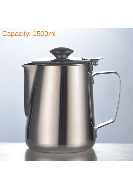1500ML STYLE03 Fantastik Mutfak Paslanmaz Çelik Süt Köpürtme Sürahisi Barista Craft Espresso Kahve Sürahi Kahve Latte Süt Köpürtme Sürahisi Sürahi (Yurt Dışından)