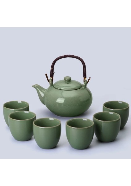 1 Pot 6 Bardak-04 Büyük Kapasiteli Kaldırma Kirişli Pot Çay Seti, Ev Soğuk Su Çaydanlık, Kungfu Çay Seti, 1 Pot, 6 Bardak (Yurt Dışından) indirimleri