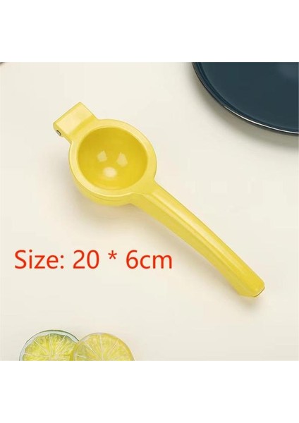 Metal Sarı Limon Portakal Narenciye Sıkacağı Mutfak Aksesuarları Ev Çok Fonksiyonlu Mini Taşınabilir Blender Mutfak Aracı Basın Manuel Saplı (Yurt Dışından)
