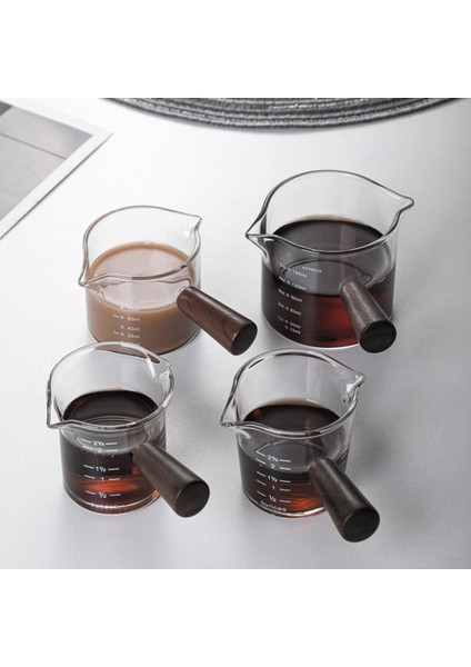 70ML 10.3X6X5.5CM 70/150ML Çift/tek Ağızlı Süt Sürahisi Şeffaf Terazi Süt Kahve Ölçüm Kabı Latte Espresso Kahve Sürahisi Cappuccino Süt Kupası (Yurt Dışından)