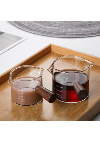 70ML 10.3X6X5.5CM 70/150ML Çift/tek Ağızlı Süt Sürahisi Şeffaf Terazi Süt Kahve Ölçüm Kabı Latte Espresso Kahve Sürahisi Cappuccino Süt Kupası (Yurt Dışından)