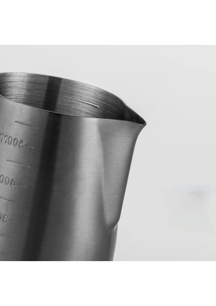 600 ml STYLE03 350/600/1000 ml Paslanmaz Çelik Dıy Kahve Takım Potu Süt Köpüğü Zanaat Sürahi Fincan Kahve Aşındırma Silindir Süt Köpüğü Fincan Cezve (Yurt Dışından)