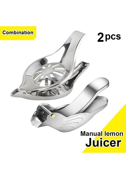 B Stilleri 2 Adet Kuş Limon Sıkacağı, Manuel Paslanmaz Çelik Limon Sıkacağı, Portakal Limon Kireç Nar Için El Sıkacağı-1/2 Packs (Yurt Dışından)