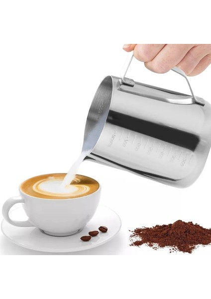 550ML Ölçekli 350/550/900ML Paslanmaz Çelik Süt Köpürtücü Craft Latte Kahve Sürahi Ölçekli Coffeeware Çekme Çiçek Sürahi Ölçüm Fincan Kupa (Yurt Dışından) fiyatları