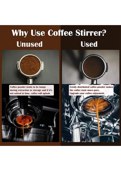 Siyah 1 Adet Wdt Aracı Espresso Manyetik Kahve Karıştırıcı Espresso Dağıtım Aracı Standı ile (Yurt Dışından)