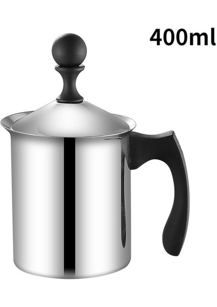 400ML A3 Yeni 400ML /800ML Paslanmaz Çelik Süt Köpürtücü Saplı Aşınmaya Dayanıklı Çift Örgü Manuel Süt Köpürtme Sürahi Sıcak Satış (Yurt Dışından)