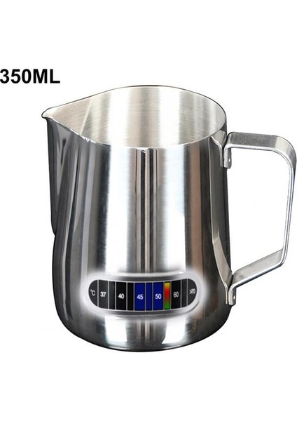 350ML Kahve Latte Süt Köpürtme Sürahisi Süt Köpürtücü Sürahi Paslanmaz Çelik Sürahi Espresso Barista Sürahi Süt Tenceresi Kahve Aksesuarları (Yurt Dışından)