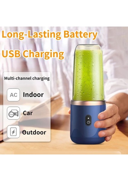 300ML-SET 2-Pembe Meyve Sıkacağı Bardak Seti Taşınabilir Elektrikli Meyve Suyu USB Mikser Makinesi Otomatik Smoothie Blender Limon Portakal Meyve Sıkacağı Kablosuz Blender (Yurt Dışından)