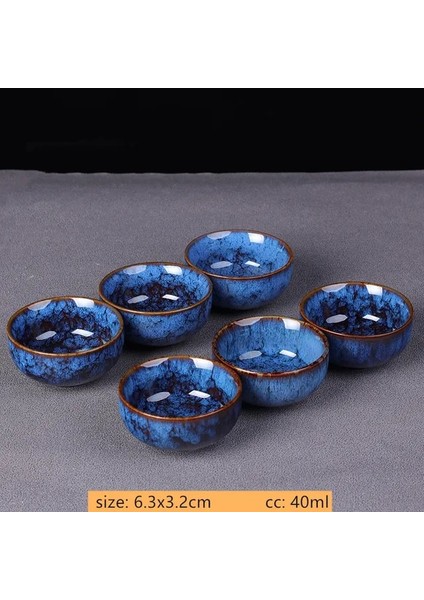 I-6 Adet 6 Adet Çin El Yapımı Mor Kil Çay Bardağı Seyahat Pu'er Çay Fincanı Zisha Çay Seti Su Bardağı Ev Drinkware Çay Aksesuarları (Yurt Dışından)